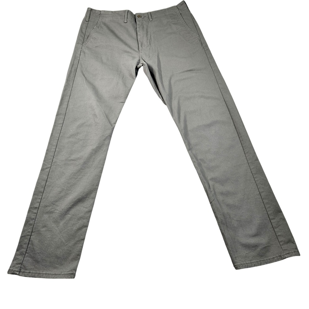 Levi's Chino Pants Mens 34x31 Green Stretch Flat Front Straight‎ Business Casual
